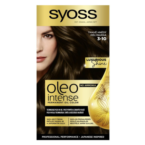 Syoss Oleo Intense Barva na vlasy 3-10 tmavě hnědá 50 ml