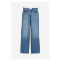 H & M - Wide High Jeans - modrá