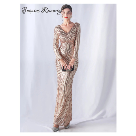 Večerní šaty dlouhé Sequins SQ1218 Sequins Fashion