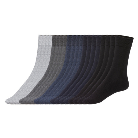 LIVERGY® Pánské ponožky, 20 párů (černá / šedá / navy modrá)
