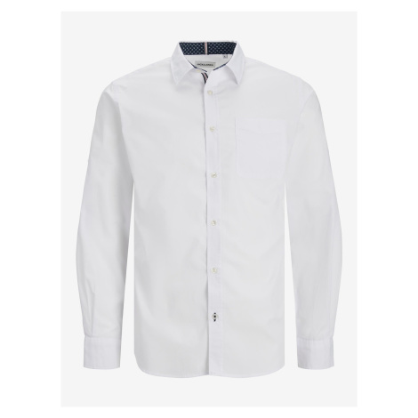 Bílá pánská košile Jack & Jones Plain - Pánské