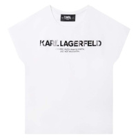 Dětské tričko Karl Lagerfeld bílá barva