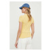 Bavlněné polo tričko Polo Ralph Lauren žlutá barva