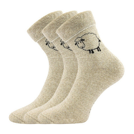 Boma Ovečkana Unisex teplé ponožky - 3 páry BM000002820700101384 režná melé