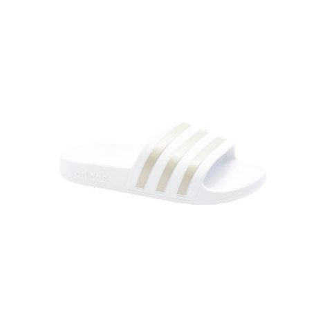 Bílo-zlaté pantofle Adidas Adilette Aqua