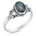 OLIVIE Stříbrný prsten LABRADORIT 8474