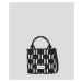 Kabelka karl lagerfeld k/monogram knit sm tote černá