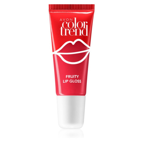 Avon ColorTrend Fruity Lips lesk na rty s příchutí odstín Strawberry 10 ml