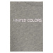 Dětská bavlněná mikina United Colors of Benetton šedá barva, s potiskem