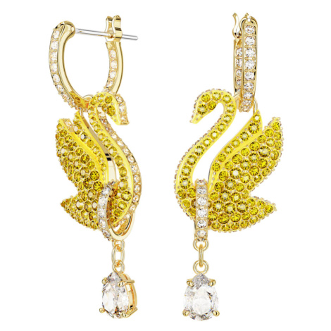 Swarovski Úchvatné labutí náušnice 2v1 s krystaly Iconic Swan 5647543