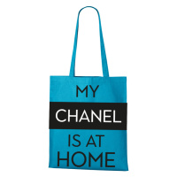 Plátěná taška s potiskem My chanel is at home - ekologická plátěná taška