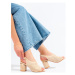 Vinceza Designové sandály hnědé dámské na širokém podpatku ruznobarevne
