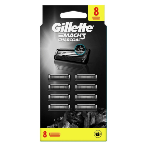 GILLETTE Mach3 Náhradní hlavice Charcoal 8 kusů