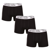 Pietro Filipi 3PACK pánské boxerky černé XXL