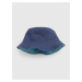 Šedo-modrý dětský oboustranný klobouk GAP