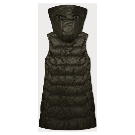 Dámská vesta v khaki barvě s odepínací kapucí S'West (B8231-11)