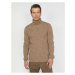 Koton Men's Brown Collar Sweater