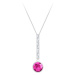 Preciosa Stříbrný náhrdelník s kubickou zirkonií Lucea 5296 55 (řetízek, přívěsek)