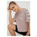 Bavlněné tričko Guess BRITNEY fialová barva, V3RI08 I3Z14