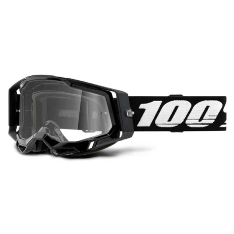 100% Brýle 100% RACECRAFT 2 Goggle - Black - Clear Lens
