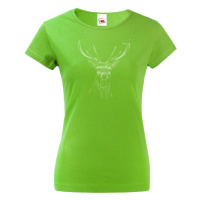 Dámské tričko s potiskem jelena - tričko pro milovníky zvířat