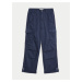 Tmavě modré dámské kapsáčové zkrácené kalhoty Marks & Spencer