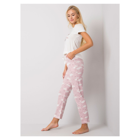 Pyžamo BR PI 3256 bílé a růžové FPrice