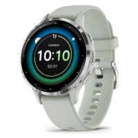 Garmin Venu® 3S Silver/Sage grey, Silicone band 010-02785-01