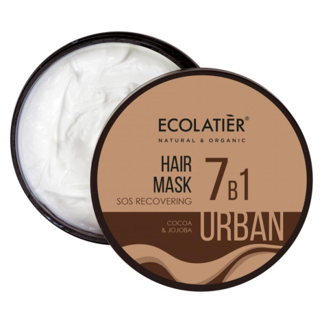 ECOLATIER URBAN - Maska na vlasy SOS obnova 7v1 - Kakao a Jojoba, 380 ml, EXPIRACE Ecolatiér