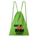 DOBRÝ TRIKO Bavlněný batoh s potiskem Shut up and Ride Barva: Apple green