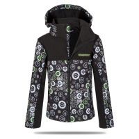 Chlapecká softshellová bunda - NEVEREST I-6296cc, černo-zelená Barva: Černá