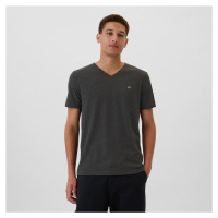 Tričko GAP Micro Logo Vneck Tee Charcoal Heather