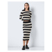 Krémovo-černá dámská pruhovaná svetrová midi sukně Noisy May Jaz