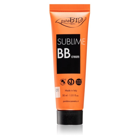 puroBIO Cosmetics Sublime BB Cream hydratační BB krém odstín 01 30 ml