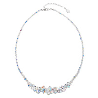 Evolution Group Luxusní stříbrný náhrdelník s krystaly 32028.2