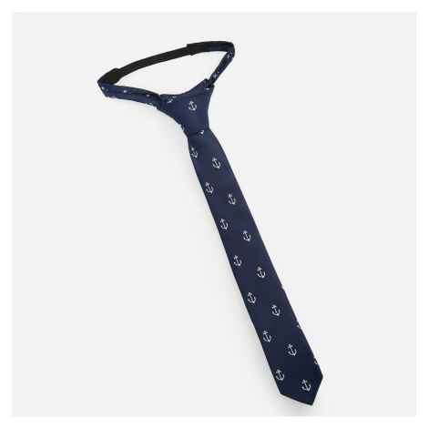 Reserved - Vzorovaná kravata - Tmavomodrá