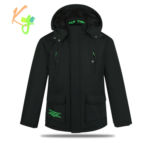 Chlapecká zimní bunda - KUGO BU607, černá Barva: Černá