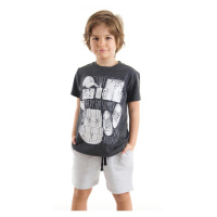 mshb&g Ready Boys' Dark Gray T-shirt with Gray Shorts Set