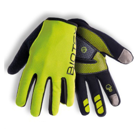 BIOTEX Cyklistické rukavice dlouhoprsté - EPIC - zelená/černá