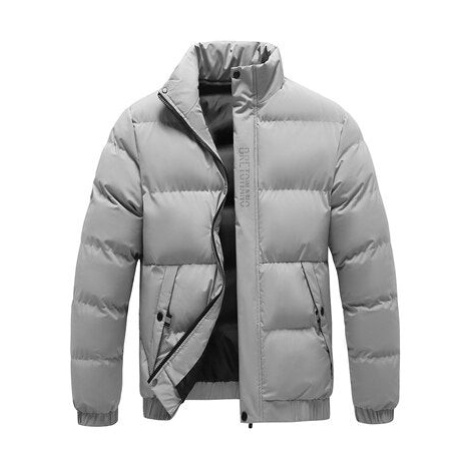 Pánská zimní bunda na zip bez kapuce