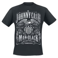 Johnny Cash Outlaw Music Tričko černá