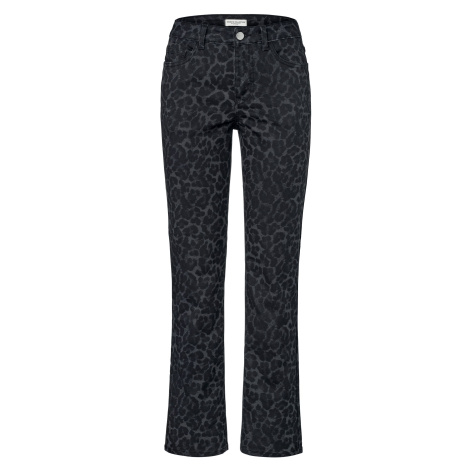 Tchibo - Džíny straight s potiskem – Fit »Kira« - pro ženy - vel. 46 - barva: černá/s potiskem