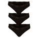 3PACK Dámské kalhotky brazilky Styx černé (3IB960)
