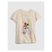 GAP Dětské tričko Disney Minnie Mouse flippy Béžová