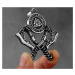 Camerazar Náhrdelník se Severskými Symboly, Sekera Amulet, Stříbrná Barva, Chirurgická Ocel, 60 