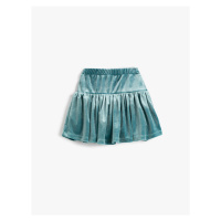 Koton Velvet Shorts Skirt with Glitter Detail.