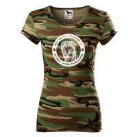 Dámské tričko s potiskem Irský vlkodav  kulatý motiv -  skvělý dárek pro milovníky psů