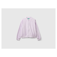 Benetton, Bomber Style Sweatshirt In Chenille