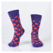 Fialové dámské ponožky s jahodami