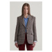 SAKO GANT REG HOUNDSTOOTH BLAZER SOFT OAT